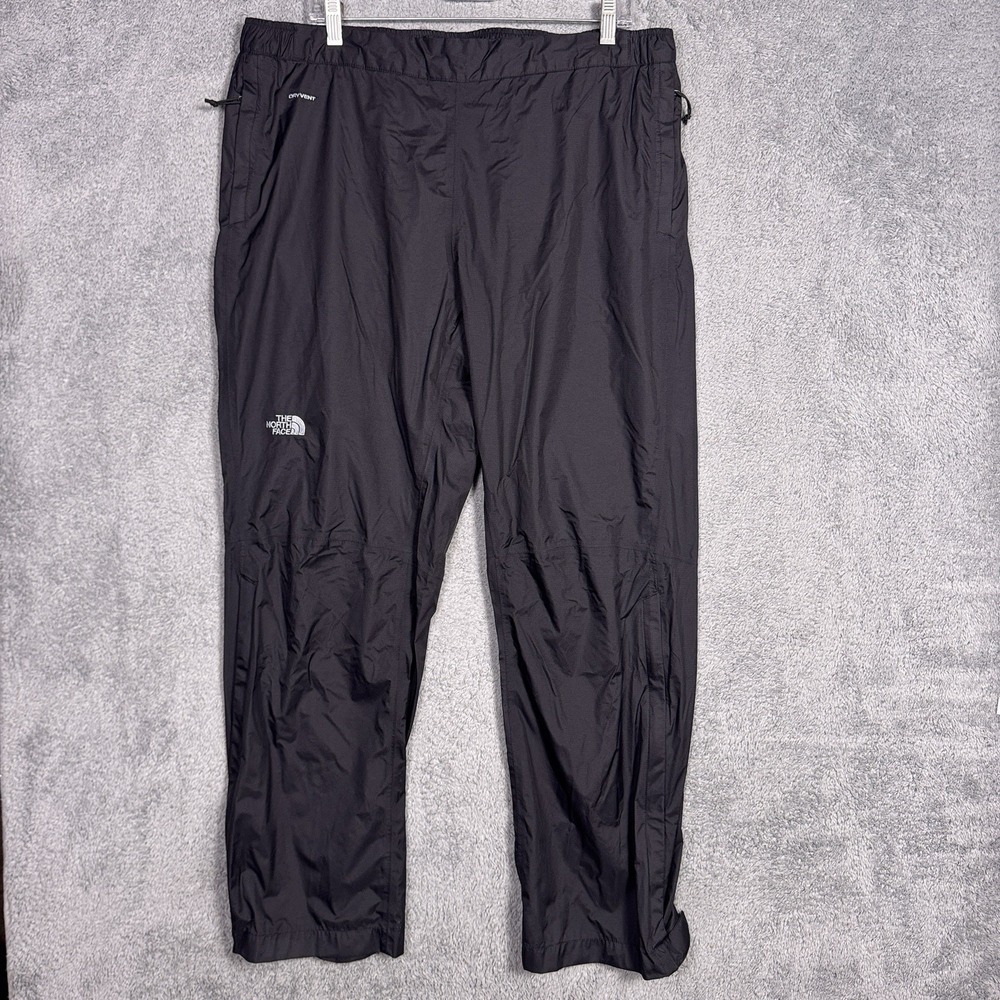 North Face Venture 2 Half Zip Rain Pants DryVent Black Womens 2XL XXL